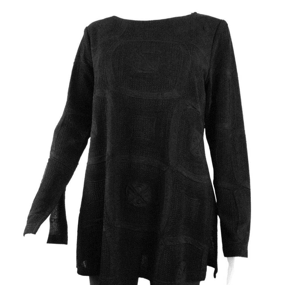 DEVONSHIRE CREAM | Vintage | Black Textured Pullover Sweater